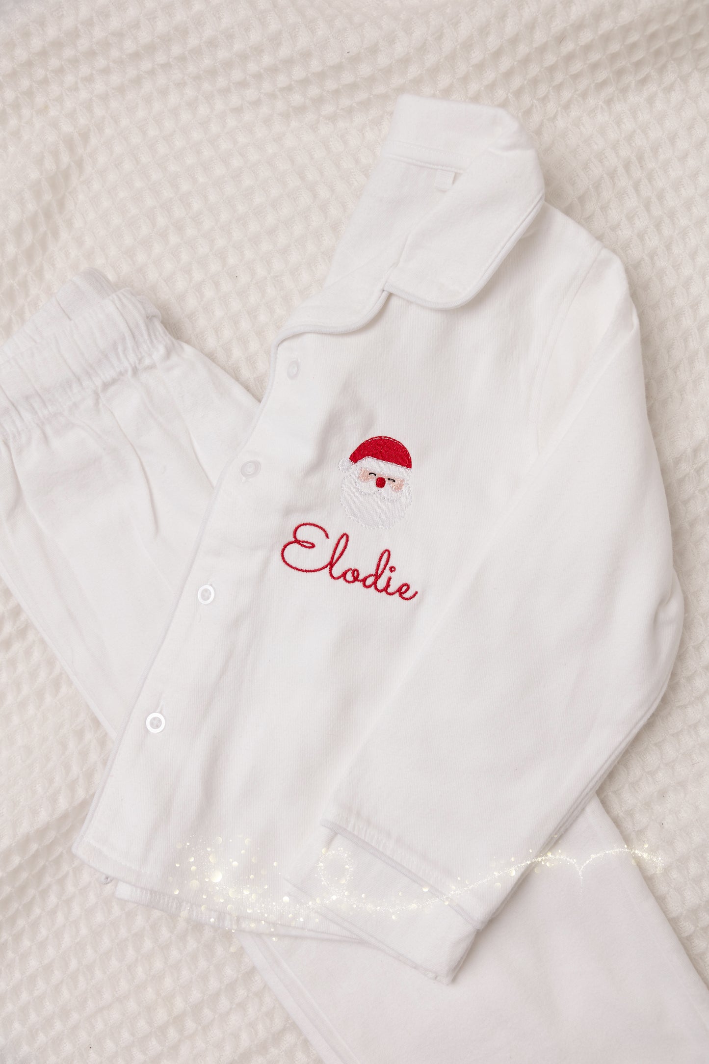 Classic Santa face pyjamas- white