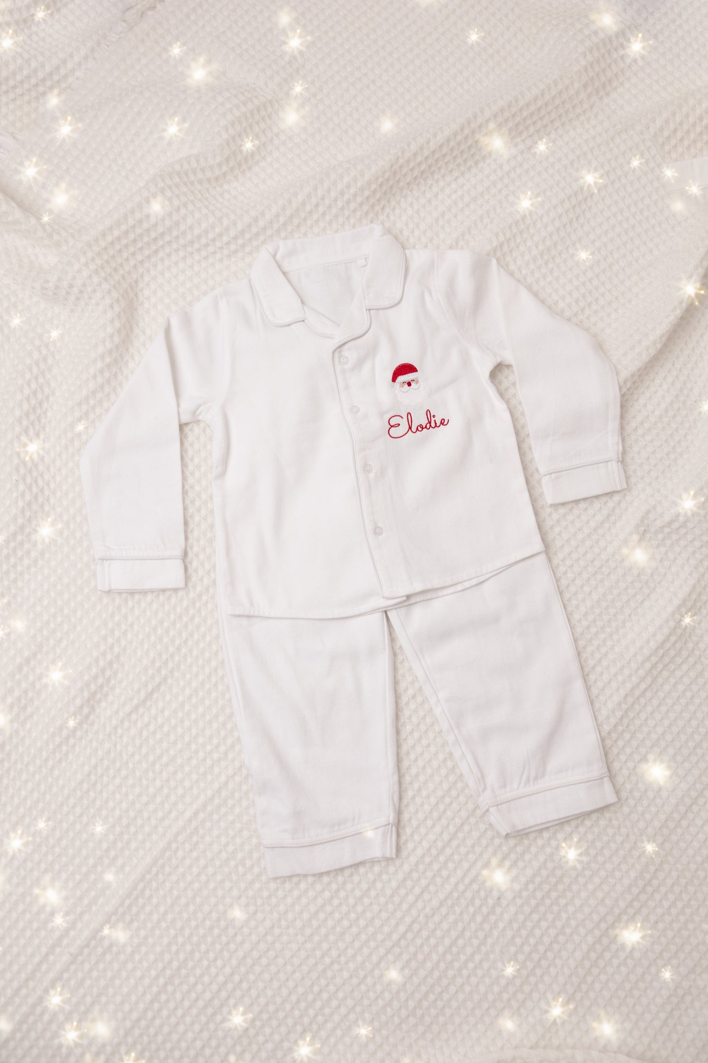 Classic Santa face pyjamas- white