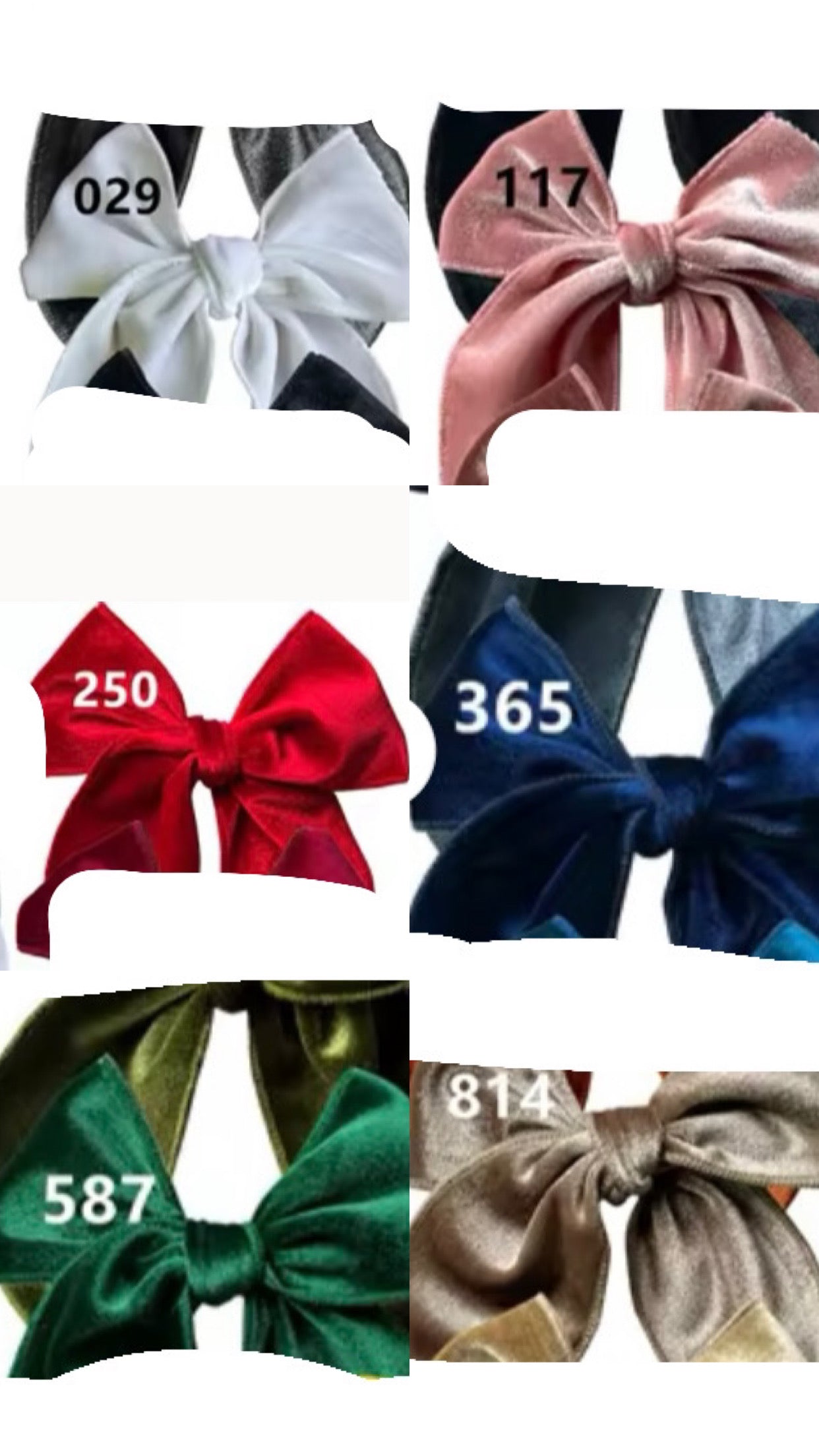 Girls velour hair bow clip- initial only