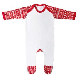 Red christmas baby sleepsuit